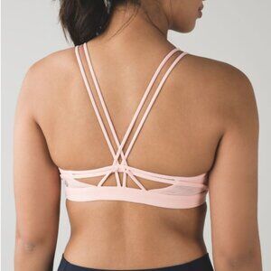 Lululemon Make a Move Strappy Bra Size 10 Minty Pink EUC